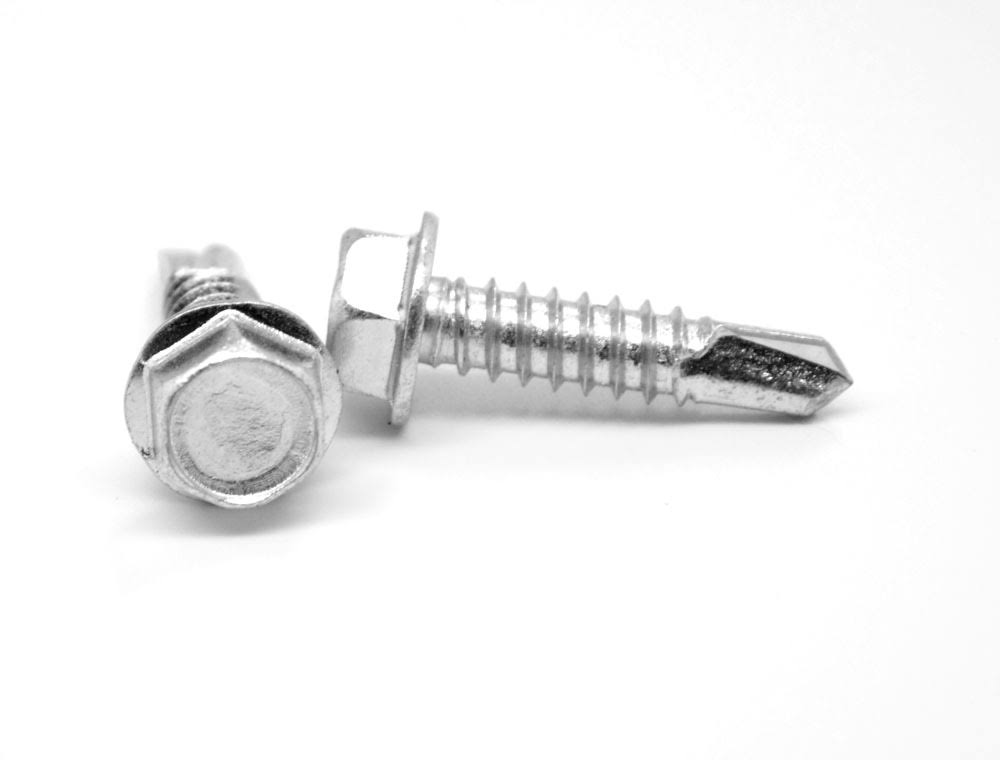 Self Drilling Screw Hex Washer Head Stainless Steel 410 Pk 1000 X734283