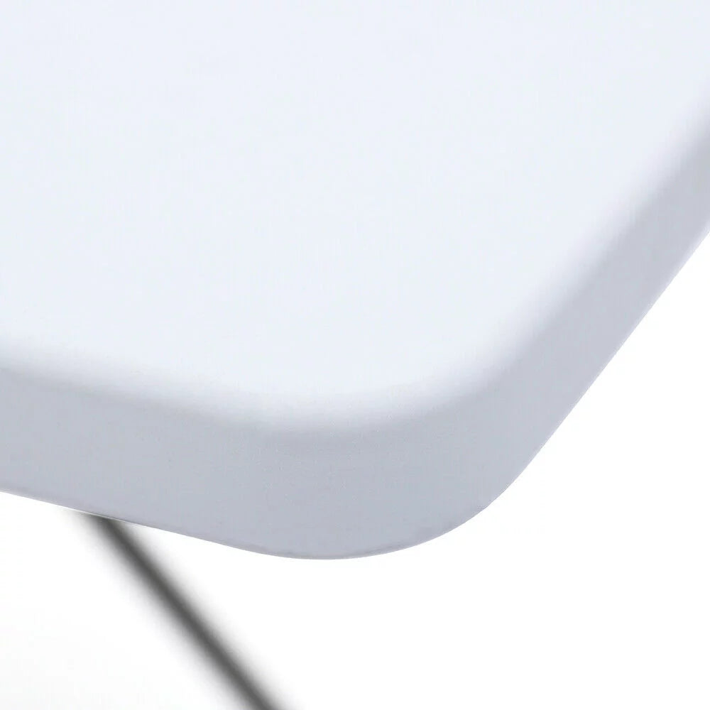 30x20" White Plastic Height Adjustable Folding Table V270