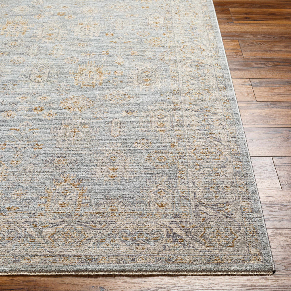 Gray Green Hallway Runner Rug T75977