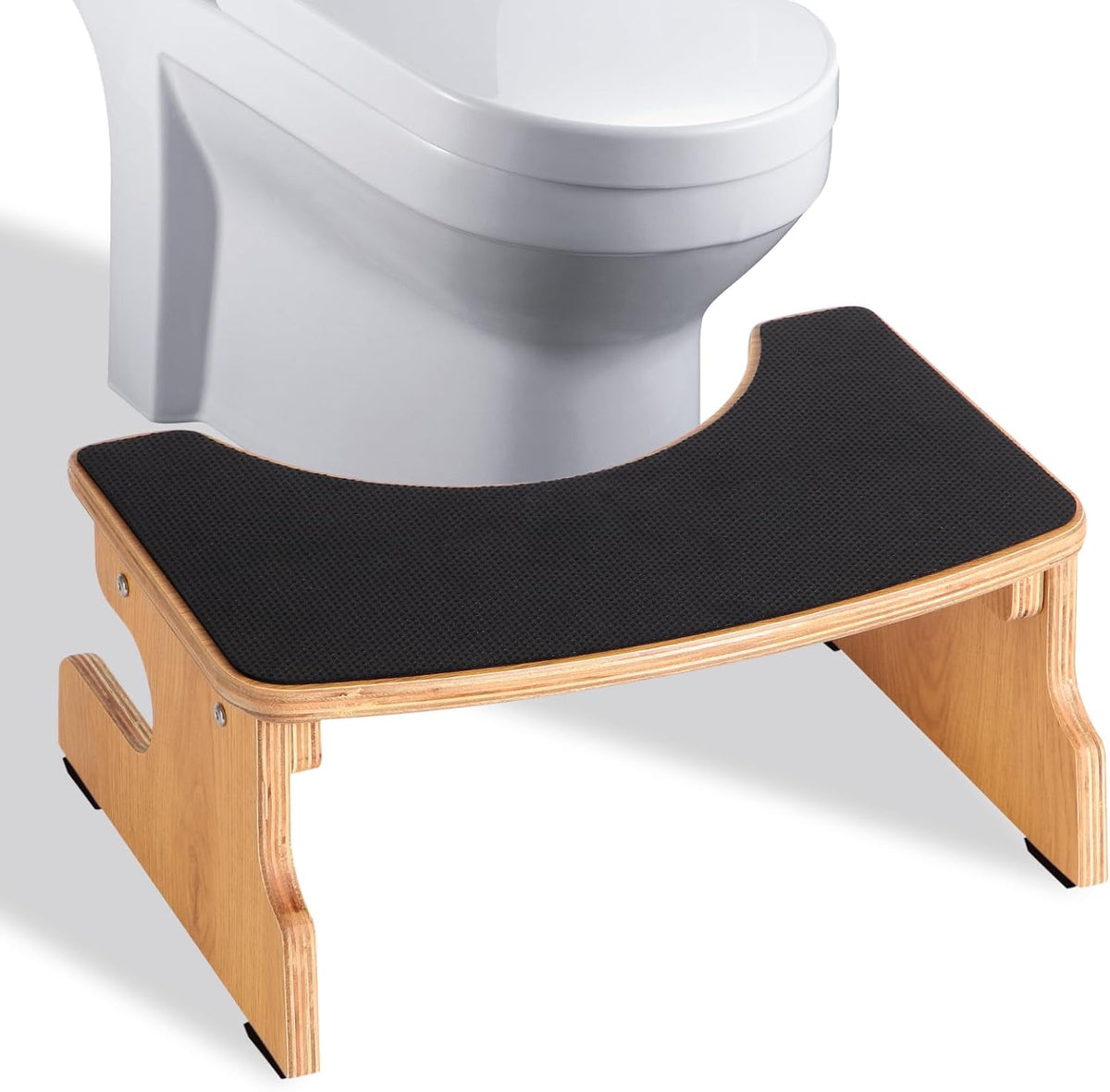 Wooden Toilet Stool Squat Adult, Extra Thick Multi-layer Wood L728654