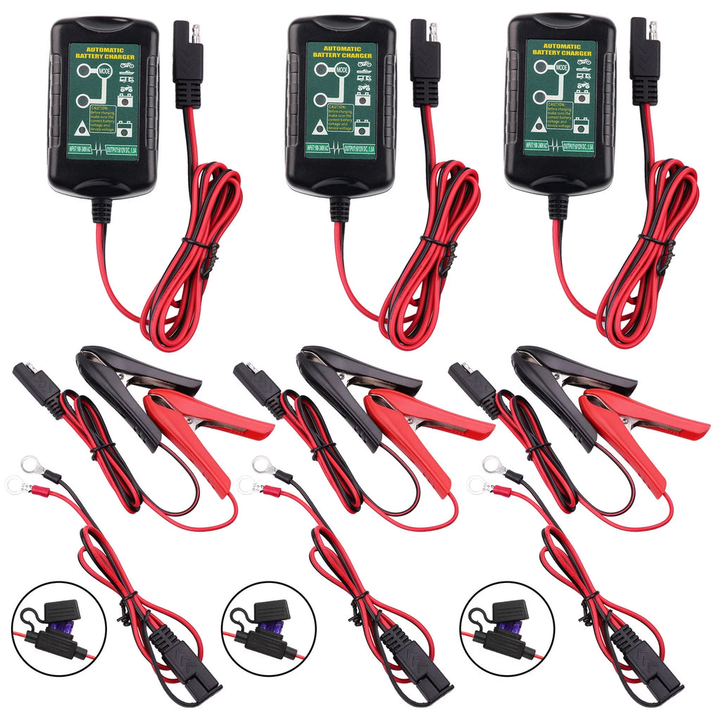 6V 12V 1.5A Automatic Battery Trickle Charger D54341