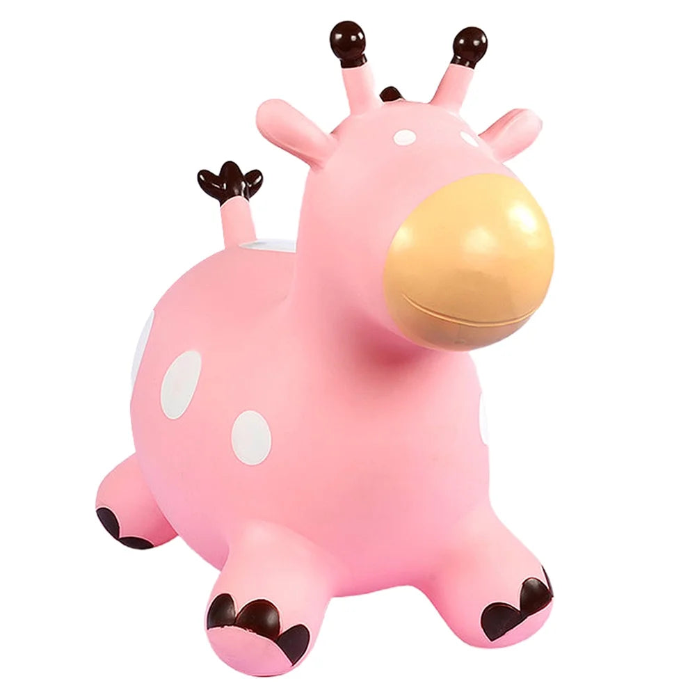 Inflatable Bouncing Horse Toy with Air Pump (Pink) L87675