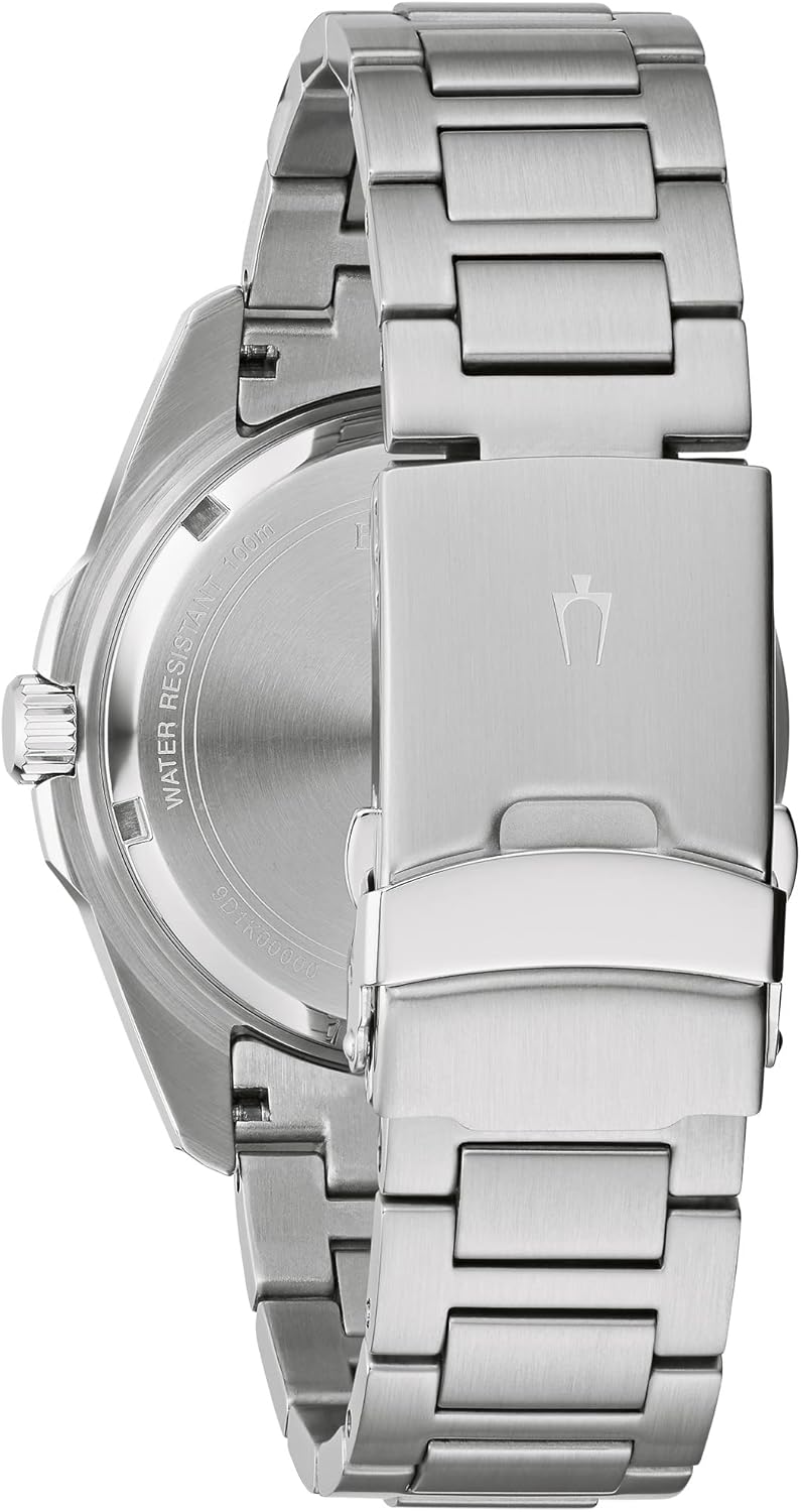 Stainless Steel Quartz Watch with Black Dial Z896