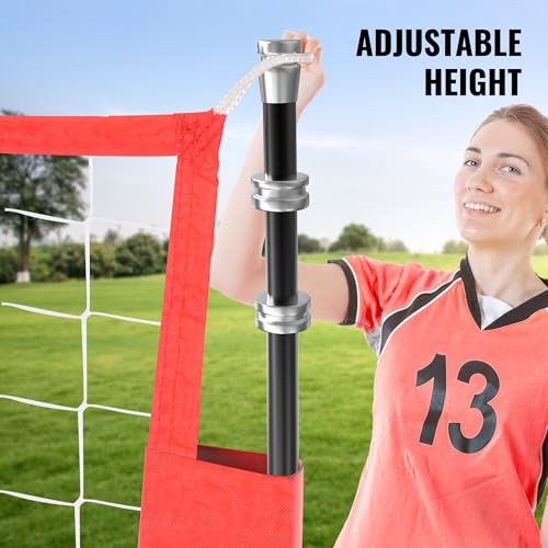 Portable Volleyball Training Net with Adjustable Heights D5305