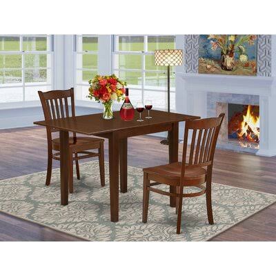 Mahogany Solid Wood Drop Leaf Dining Set 3 Pieces G442