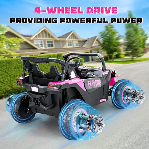 Kids Ride on Car, Electric 4WD Off-Road UTV Truck, 7Ah Battery with Remote Control, Blue G582994
