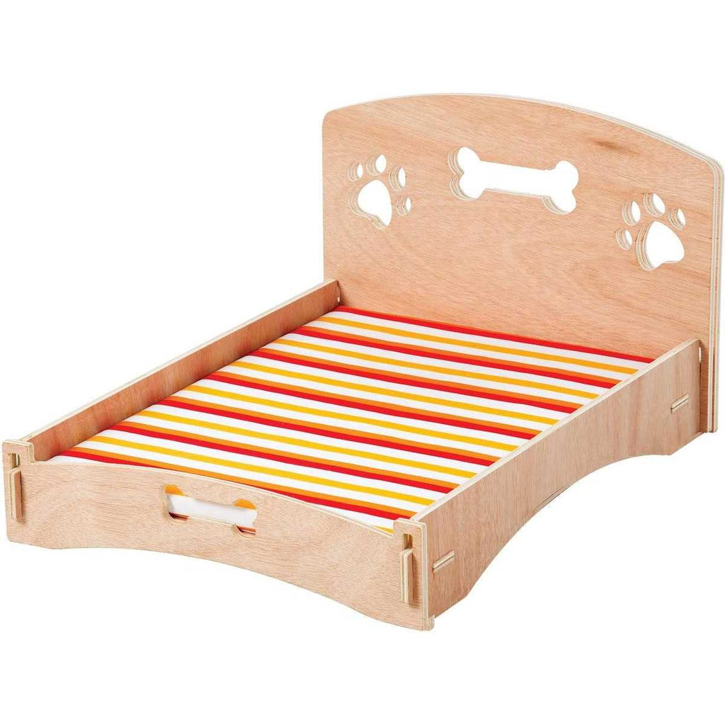 Wooden Bone & Paw Design Sofa Cat & Dog Bed with Removable Cover J5786