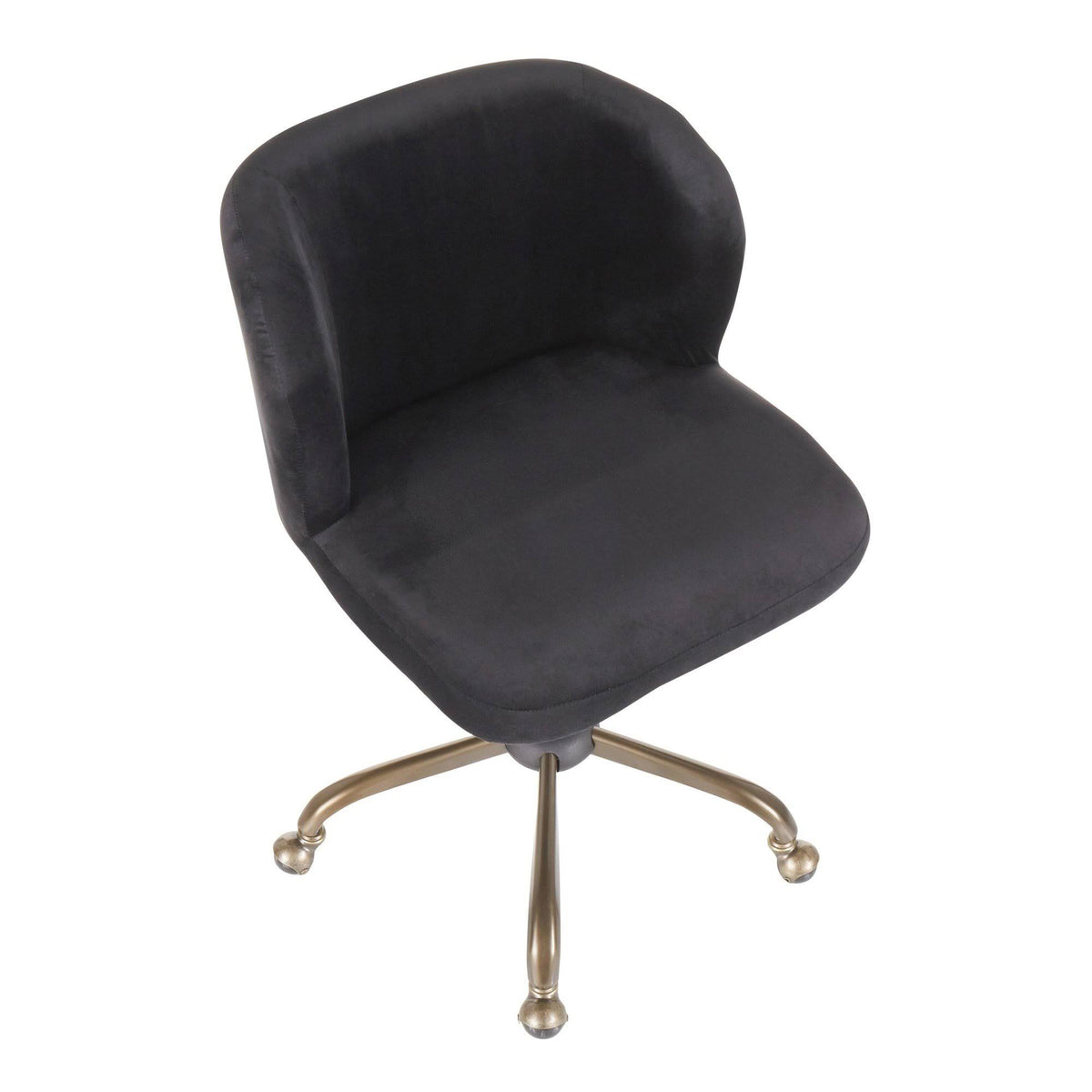 Cream Velvet Task Chair Z86042