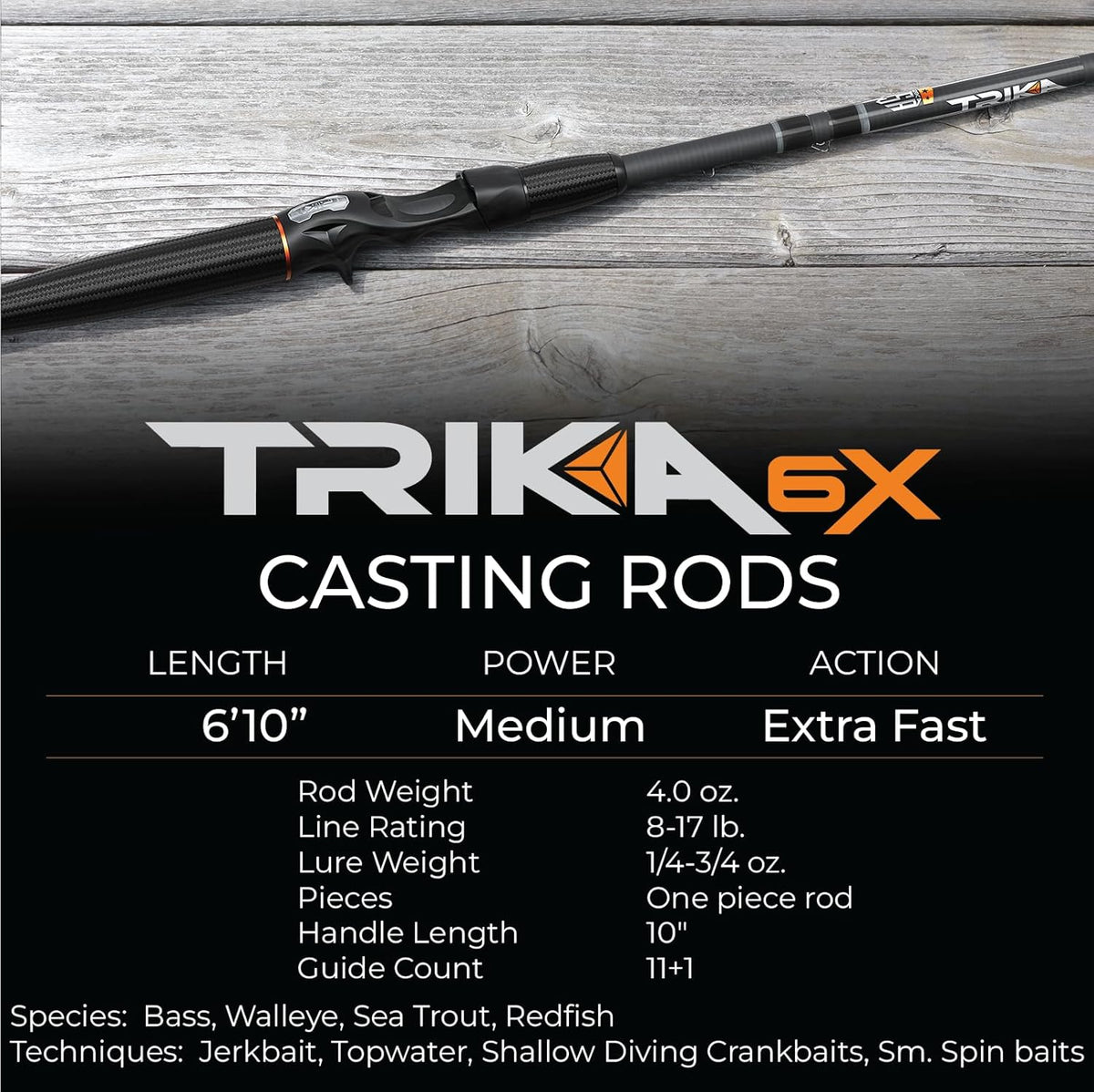 6X Carbon Weave Fishing Rod L45594