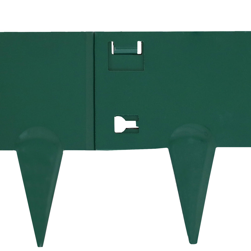 Set of 5 Green Steel Metal Landscape Edging Border J377430