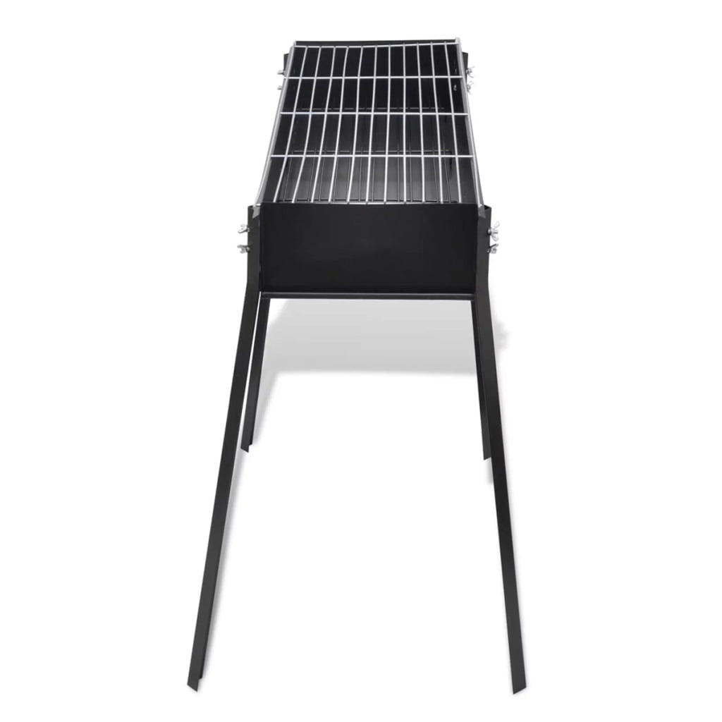 Charcoal BBQ Stand Steel Barbecue Grill Black I79552