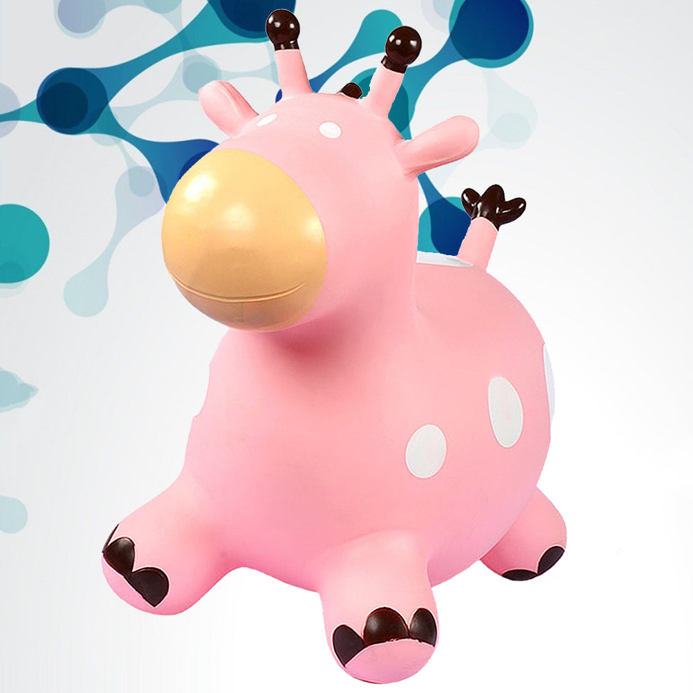 Inflatable Bouncing Horse Toy with Air Pump (Pink) L87675