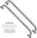 2 Pack 24 Inch Anti Slip Stainless Steel Bathroom Grab Bar with Knurled Handle E522