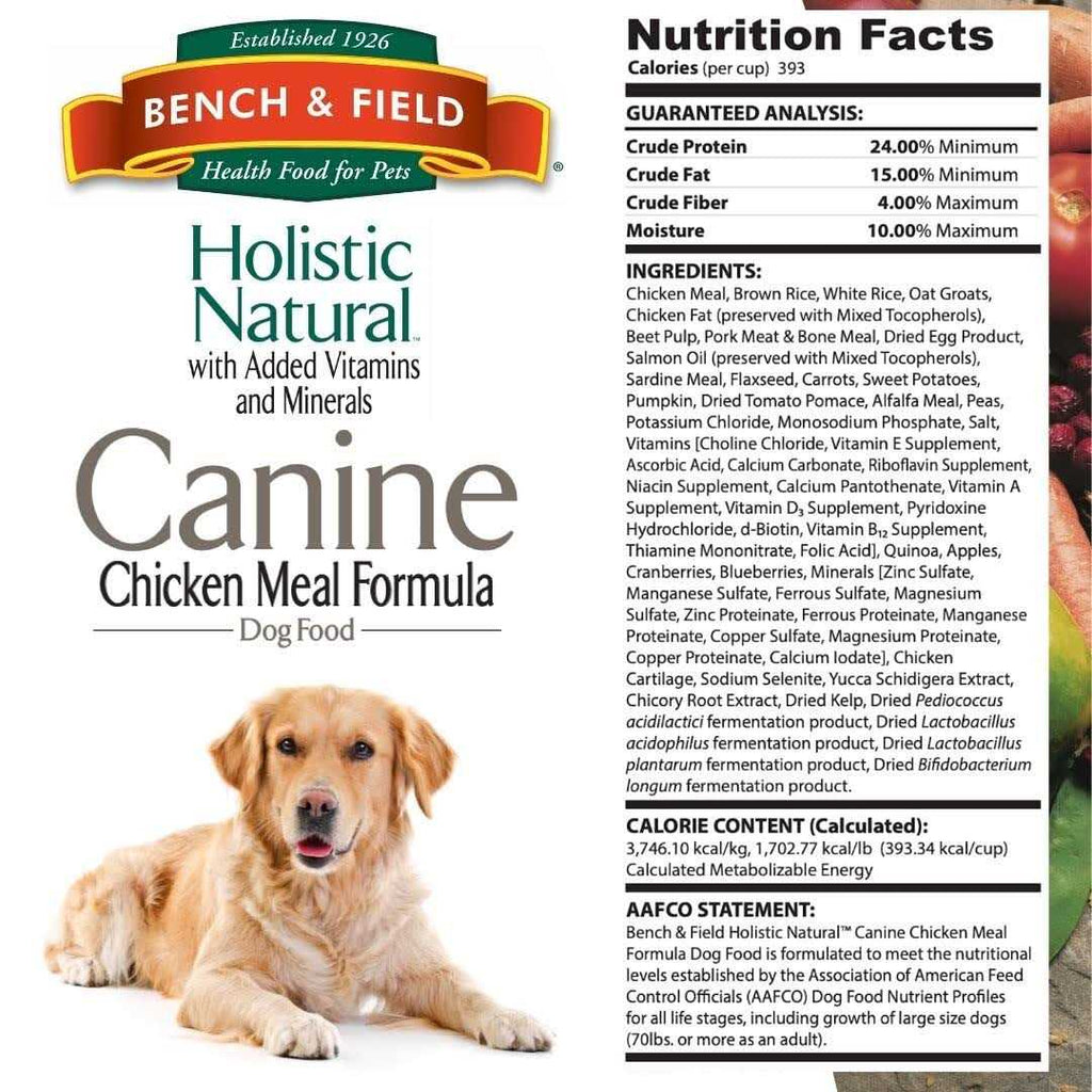 Natural Adult Dry Dog Food Chicken Meal and Brown Rice 6.6 lb Bag K8387