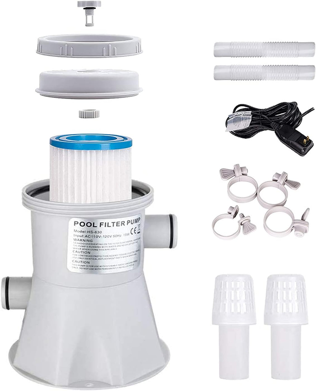 1000GPH Above Ground Pool Filter Pump with Cartridge Y9047