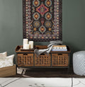 Brown Wooden Storage Bench P239721