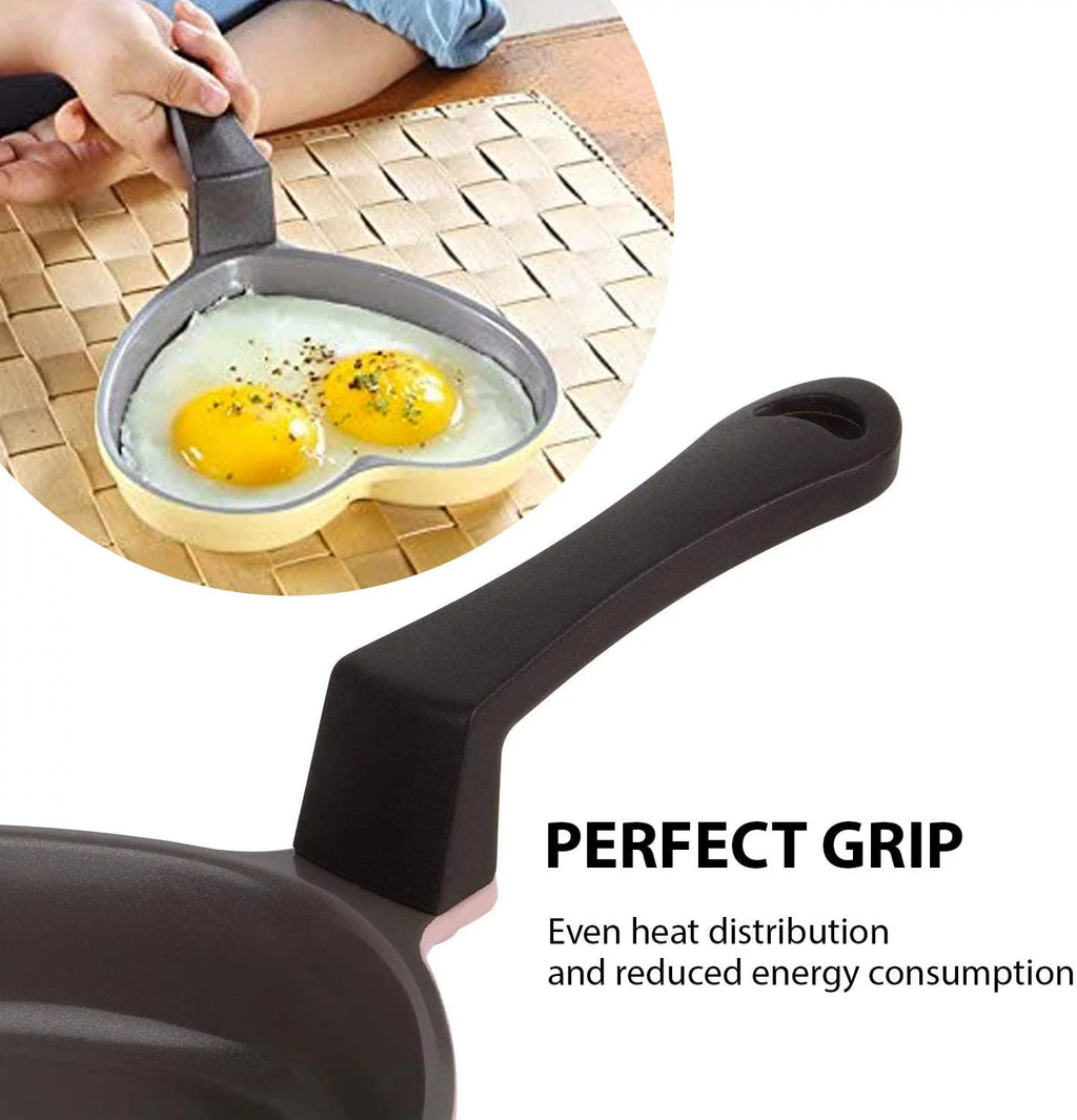 Pink & Red Ceramic Nonstick Heart-Shaped Egg Pan Set X287