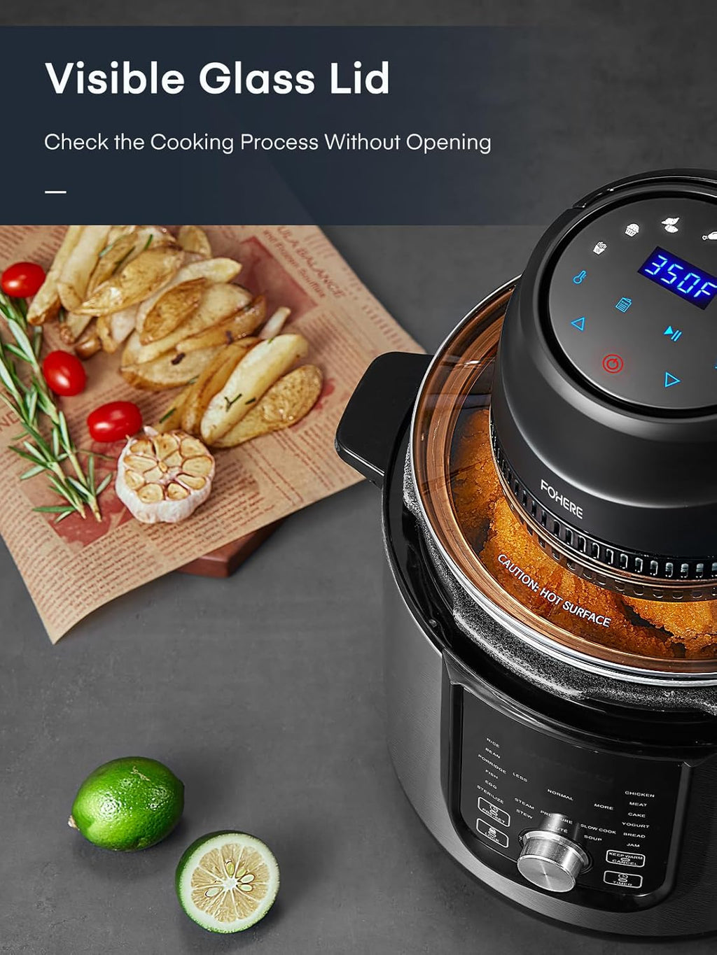 7 in 1 Air Fryer Lid for Instant Pot 6Qt/8Qt with LED Touchscreen N220758