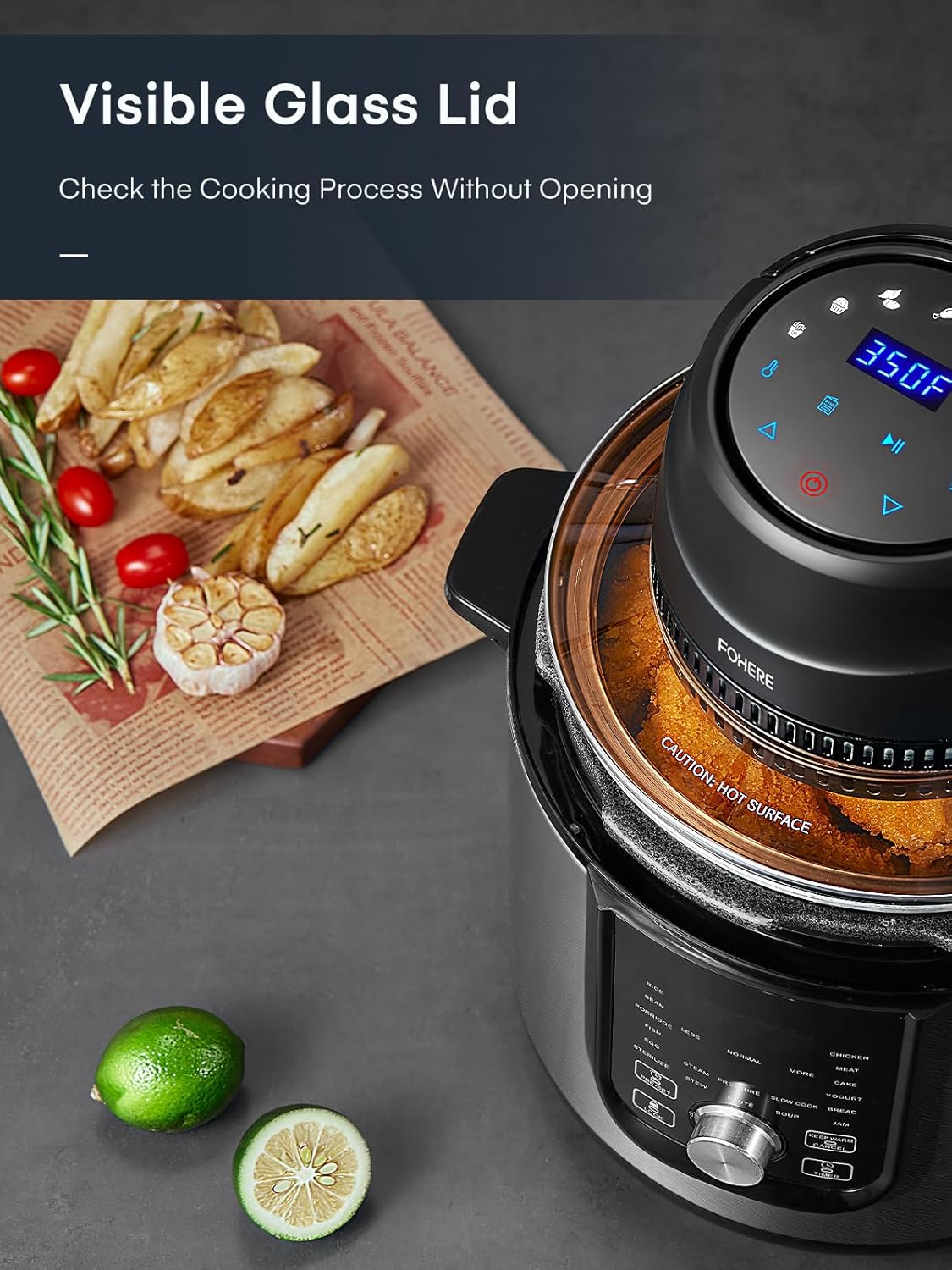 7 in 1 Air Fryer Lid for Instant Pot 6Qt/8Qt with LED Touchscreen N220758
