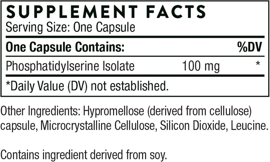 Phosphatidylserine Supplement 60 Capsules F95985