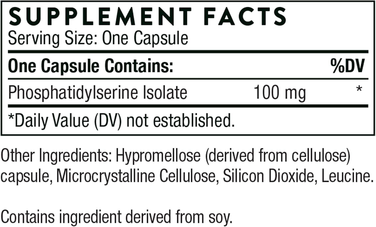 Phosphatidylserine Supplement 60 Capsules F95985