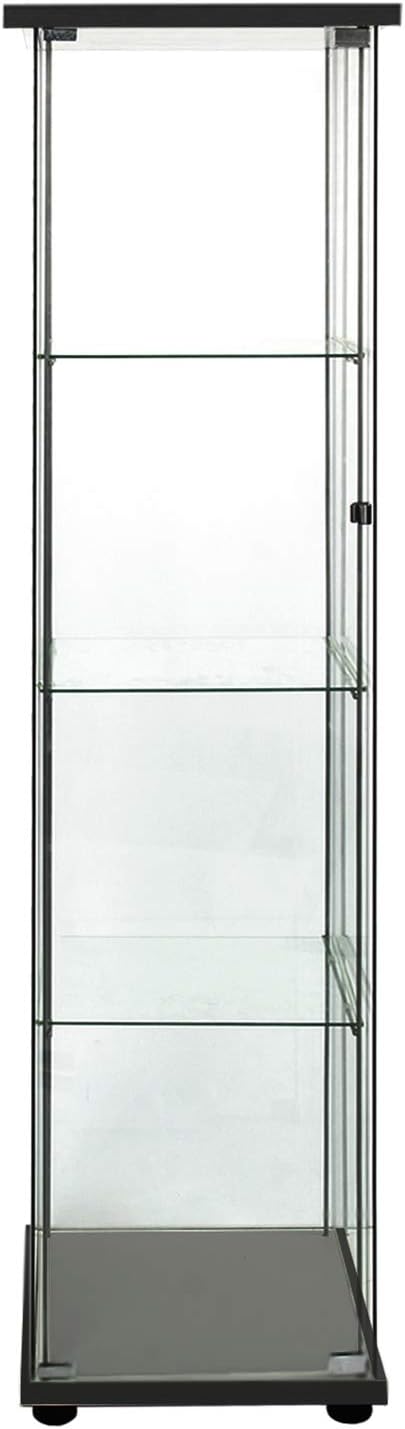 Glass-Door 4-Shelf Curio Cabinet M8265