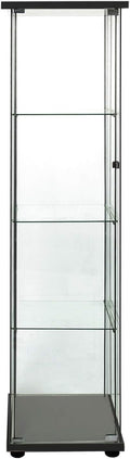Glass-Door 4-Shelf Curio Cabinet M8265