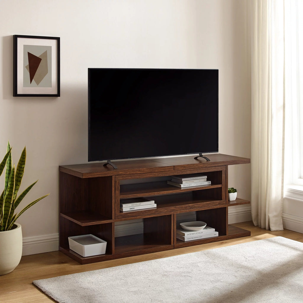 55” Extendable TV Stand, Dark Walnut I2026