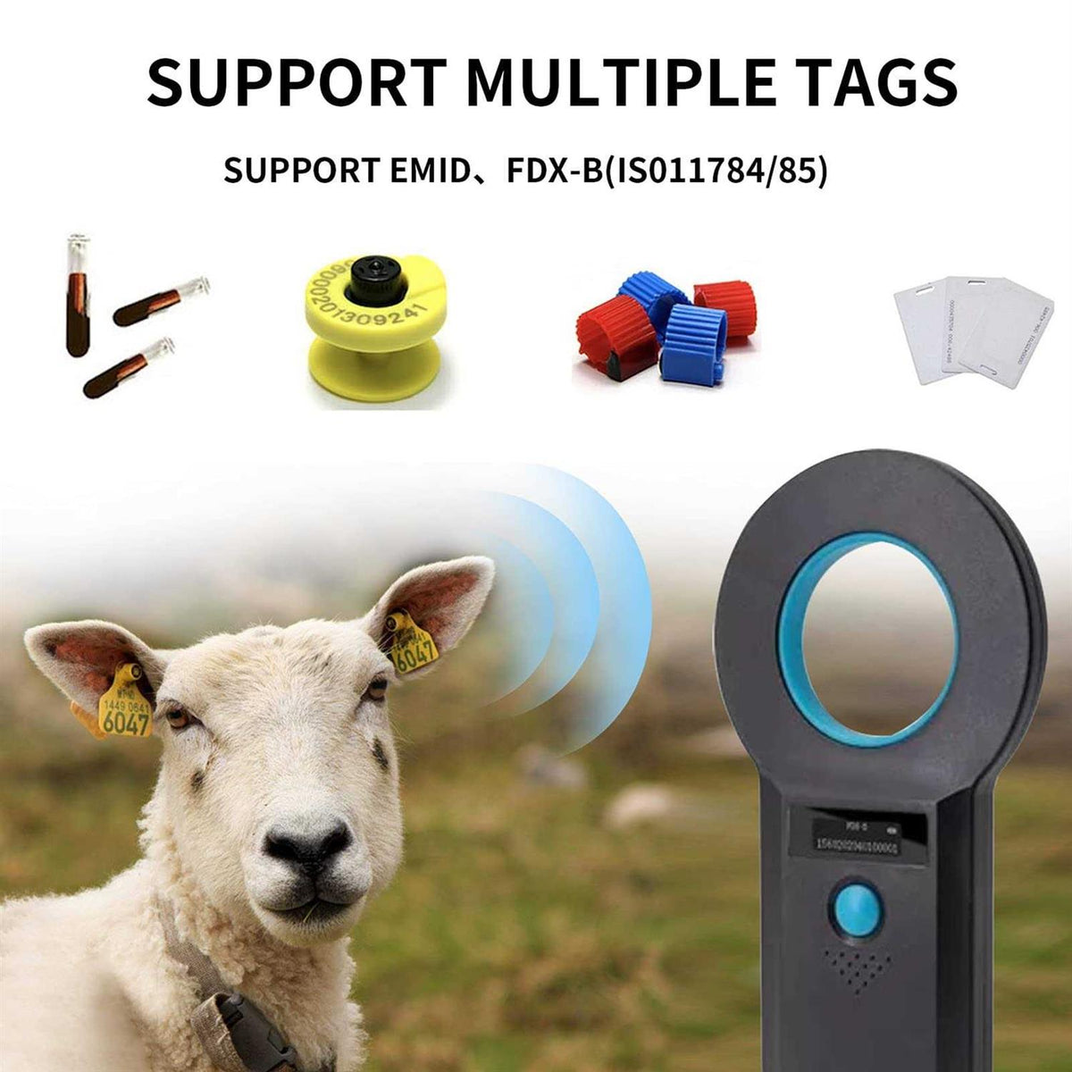 Pet Microchip Scanner Animal Microchip Tag Reader O8168