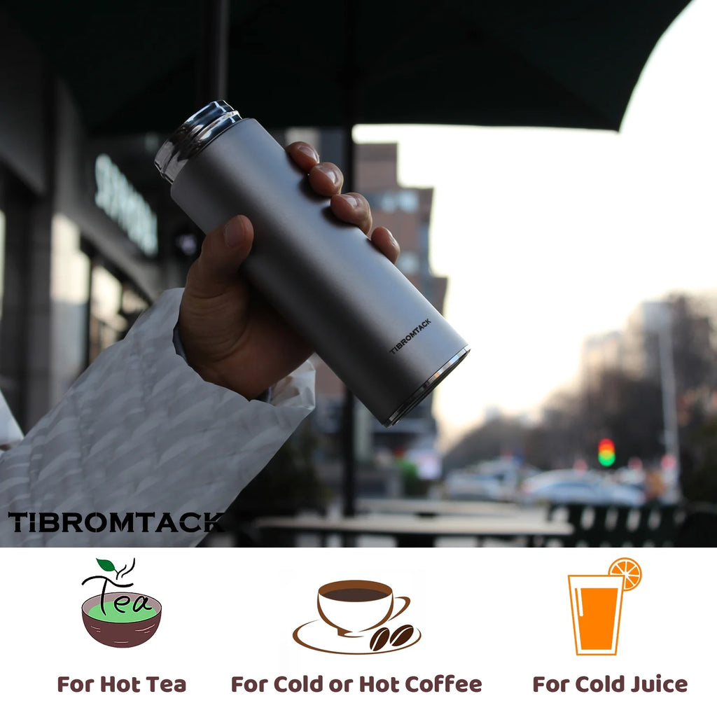 Titanium Insulated Water Bottle 320ml Double Wall Vacuum Thermos Bottle Q251