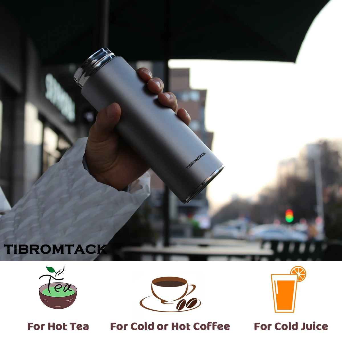Titanium Insulated Water Bottle 320ml Double Wall Vacuum Thermos Bottle Q251
