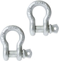 2 Pack Galvanized Screw Pin Anchor Shackles with 13.5 Ton Capacity G190119