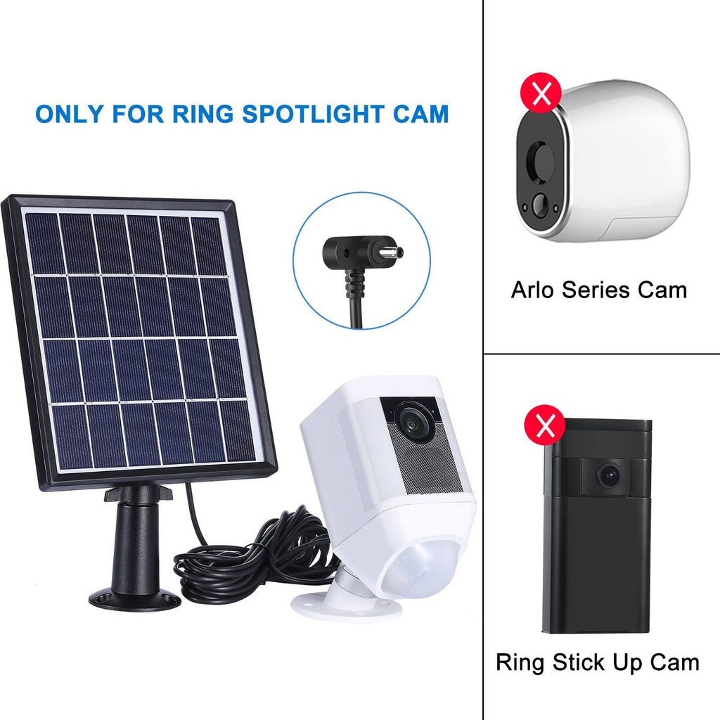 Solar Panel for Ring Spotlight Cam with Security Wall Mount 3.6 M Cable R327