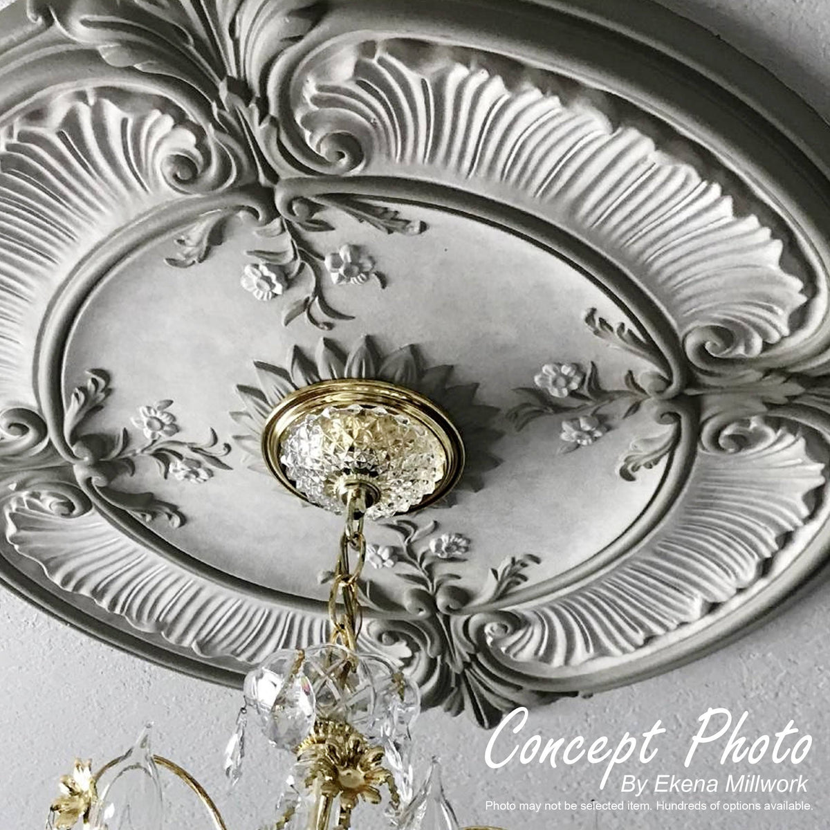 13 1/4x22OD x 1/2x22P Classic Ceiling Medallion V225