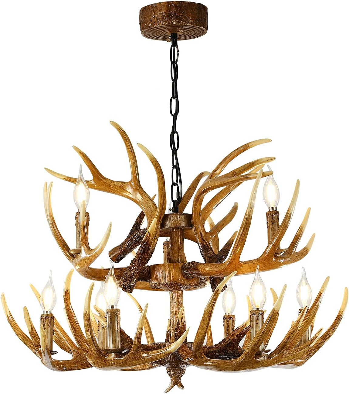 Antler Chandelier 9 Lights E12 Base I3893