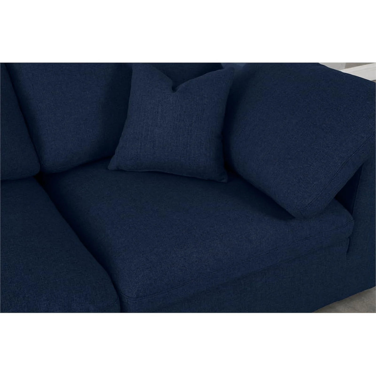Navy Linen Fabric Modular Sectional S1043