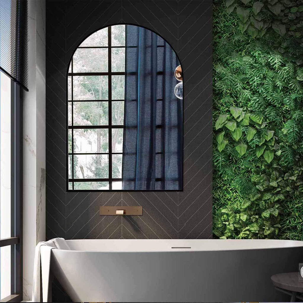 Black 24 x 36 Inch Wall Mounted Vanity Mirror H746