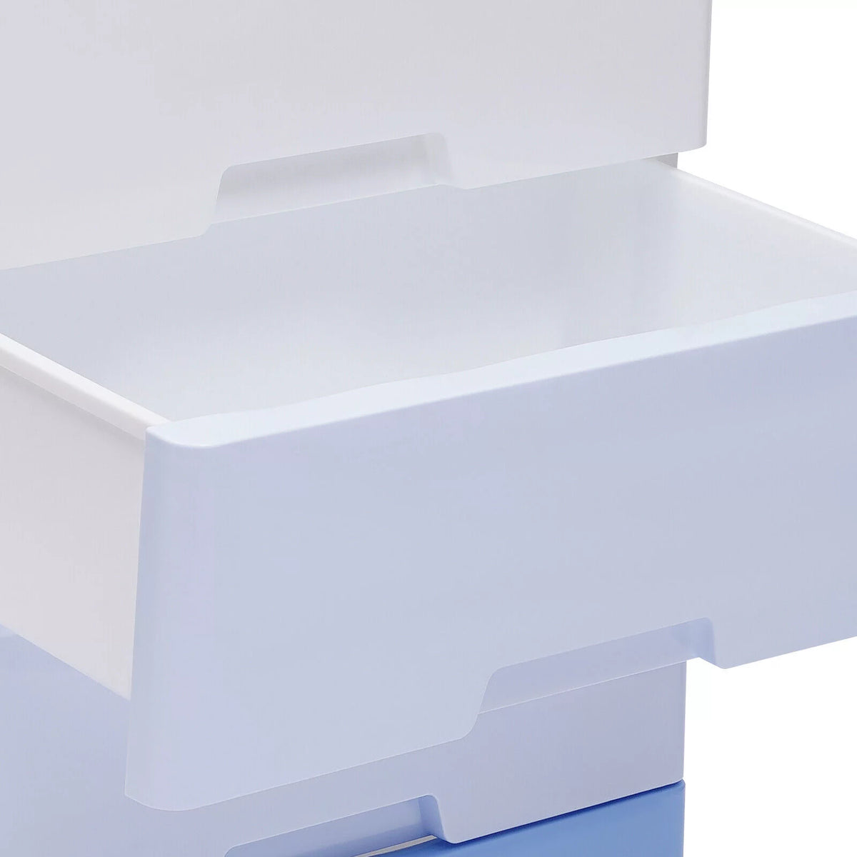 5 Plastic Drawers Dresser with Wheels Gradient Blue G8698