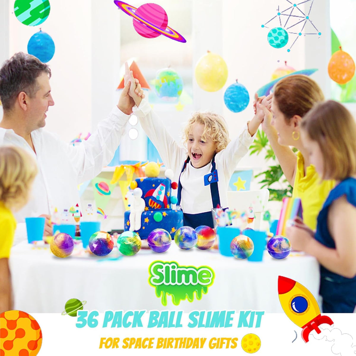 36 Pack Slime Party Favors, Stretchy Non-Sticky Crystal Slime L368