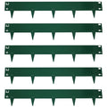 Set of 5 Green Steel Metal Landscape Edging Border J377430
