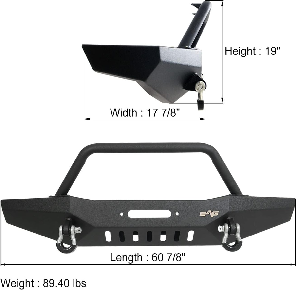 Front Bumper with Winch Plate for Cherokee XJ Z54954