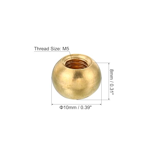 10 Pack Brass M3x0.5 Thread Cap Nuts F5066