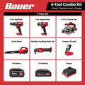 20V Cordless 6-Tool Combo Kit with Battery and Charger J7707