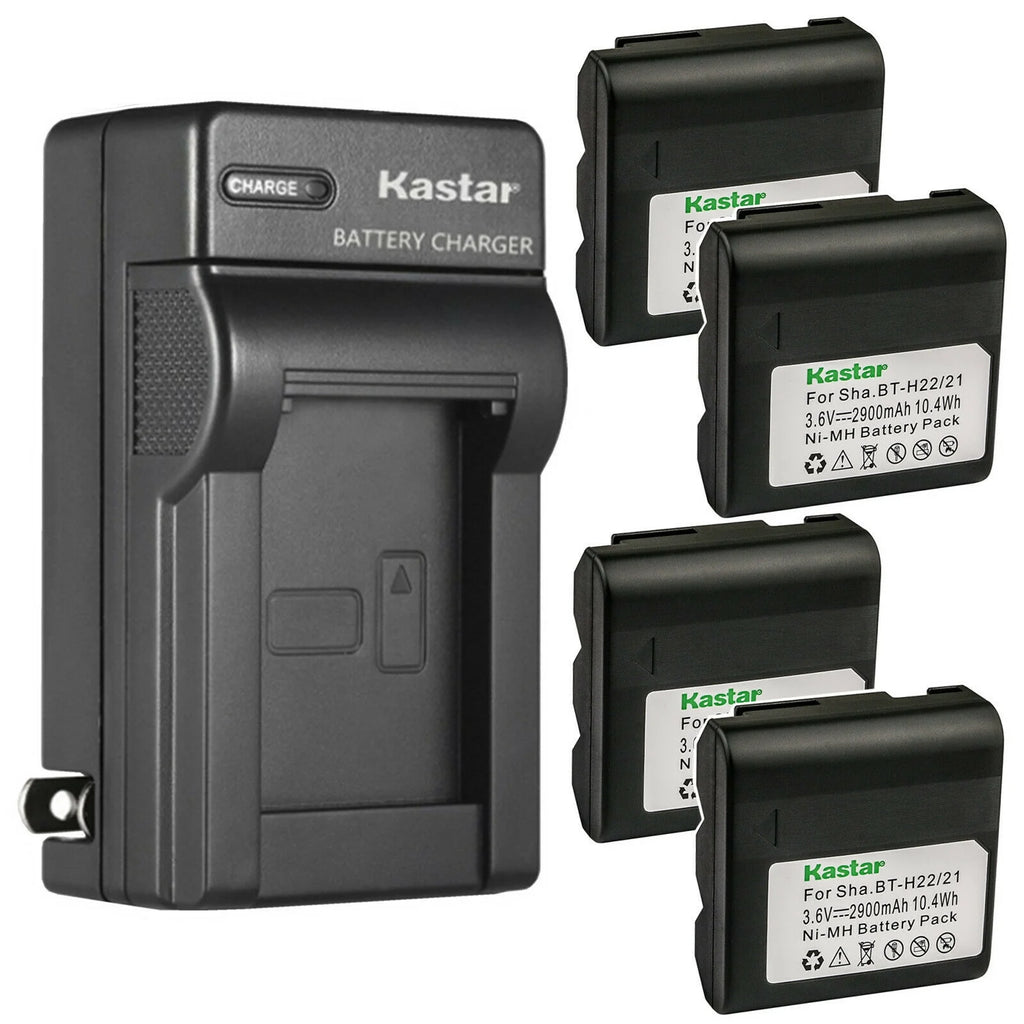 4-Pack Battery and AC Wall Charger K669