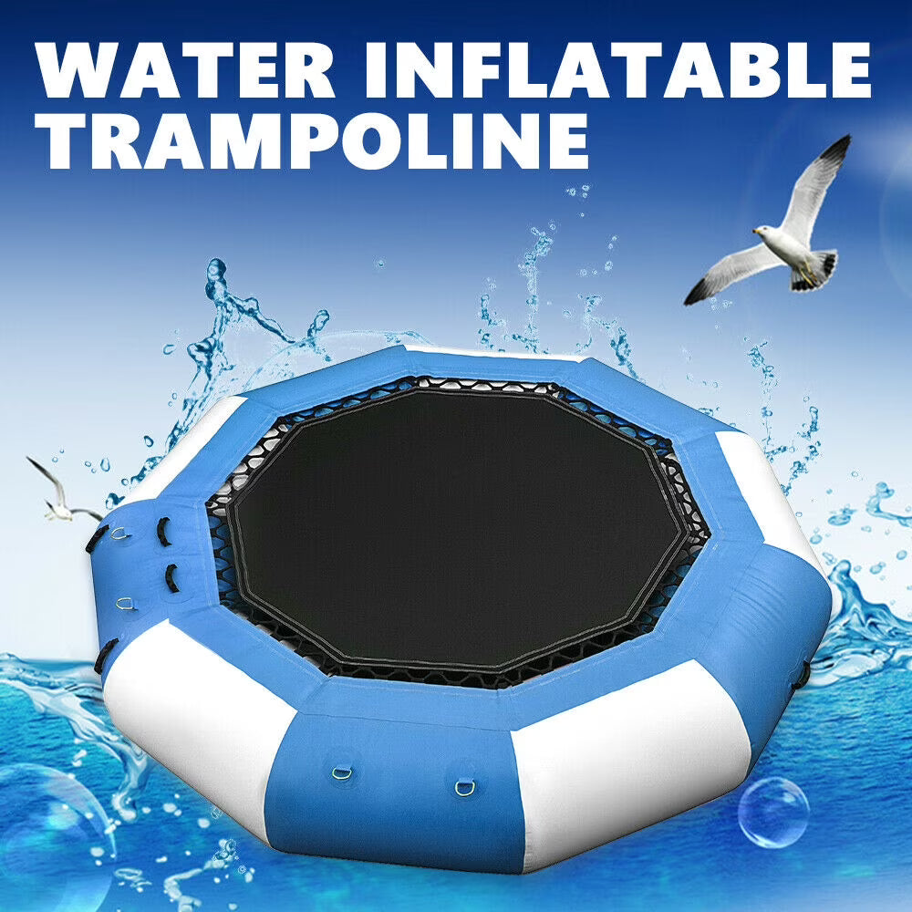 17Ft Inflatable Water Trampoline Floating Jump Bounce Platform 400kg/ 880lb Z225997