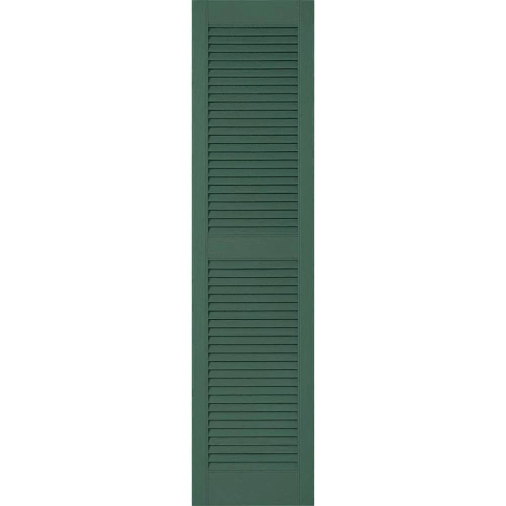 Forest Green Vinyl Open Louver Shutters H4511