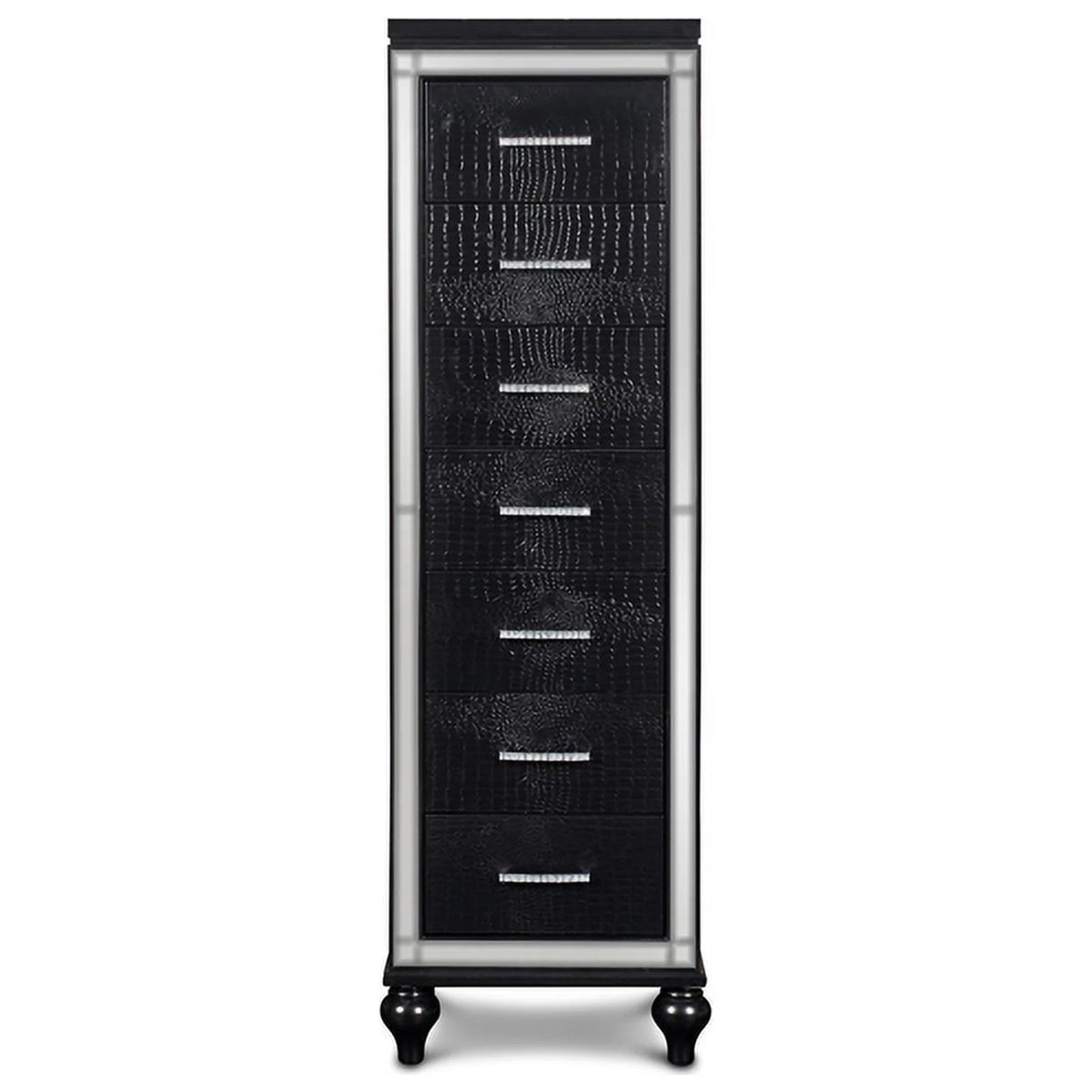 Black 7-Drawer Wood Lingerie Chest Q912265