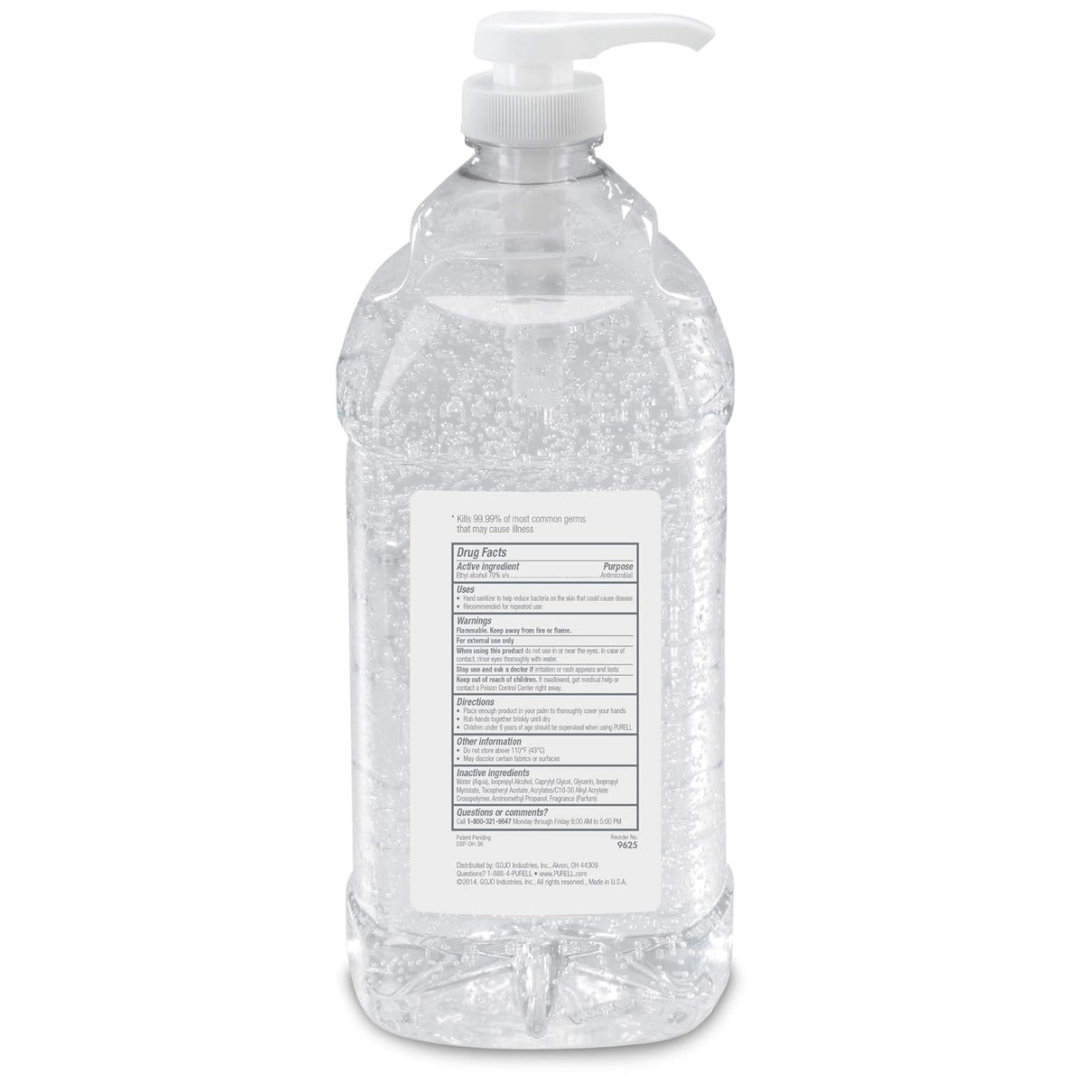 2-Liter Pump Bottle Hand Sanitizer Gel R1780