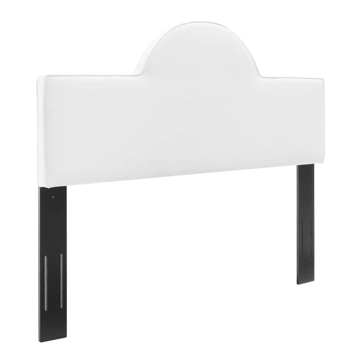 King/California King White Velvet Headboard B3440