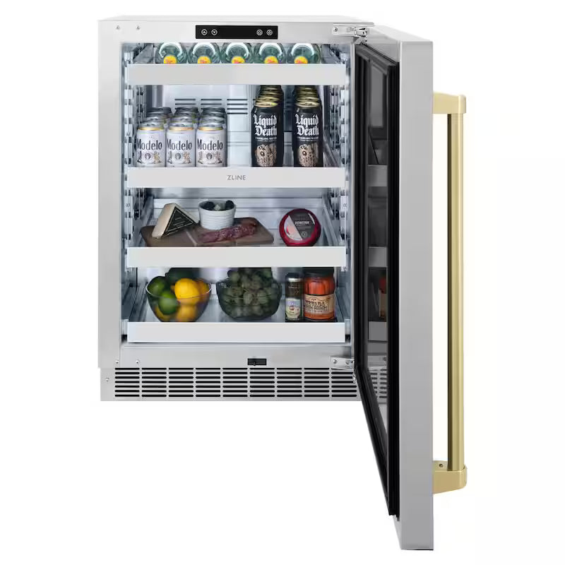 24 in. Single Zone Beverage Fridge with Stainless Door X943009